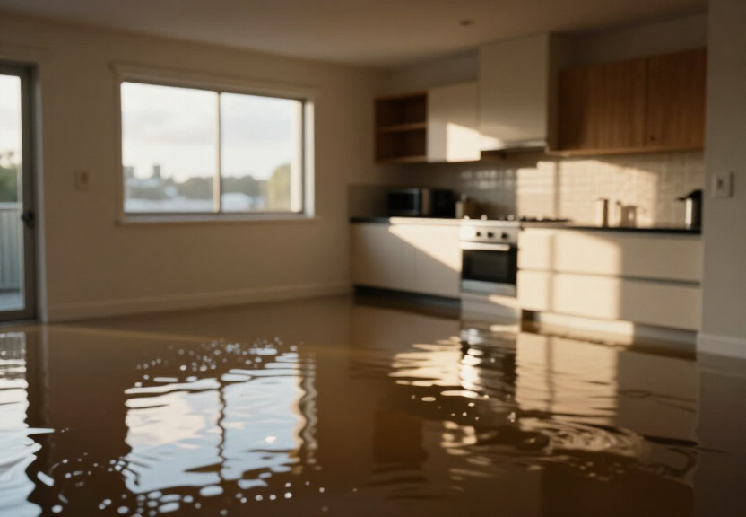 Waterlogged basement in Sylvania before extraction